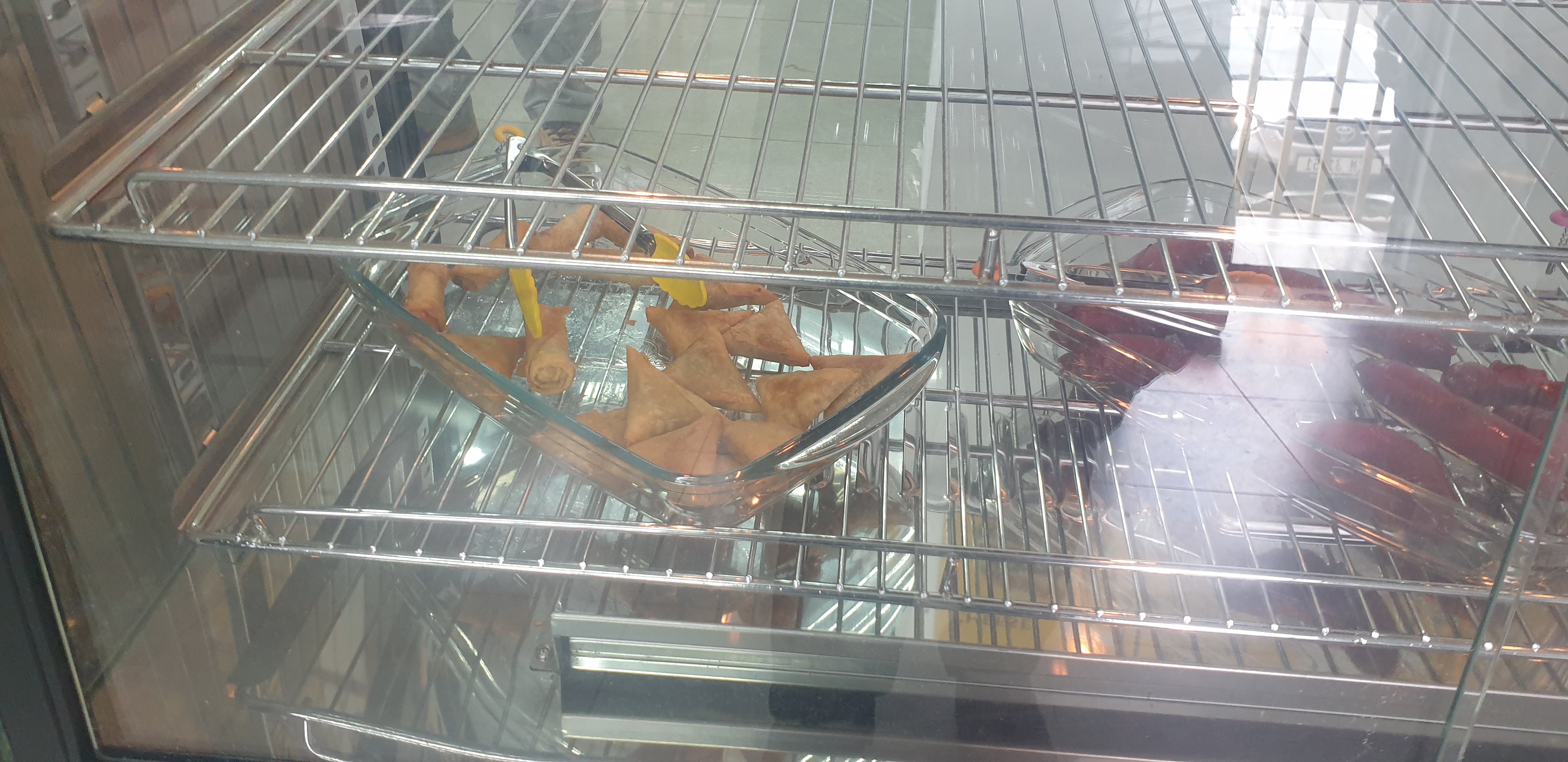 Spacious supermarket interior layout