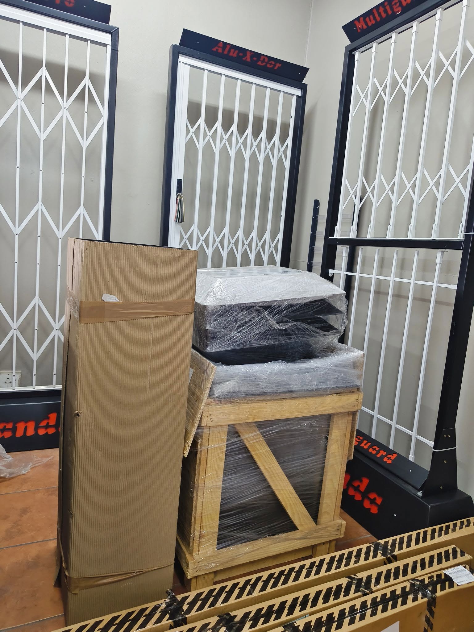 Security gate installed by Elite Fires and Shutters